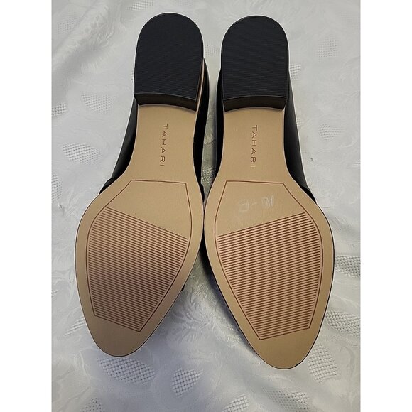 Tahari Loafers Langley Black Block Heel Size 10 M - Picture 6 of 7